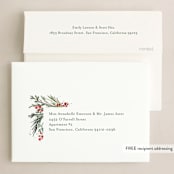 "Wintry Frame" - Holiday Cards in Marshmallow by Jessica Williams - FREE Recipient Addressing