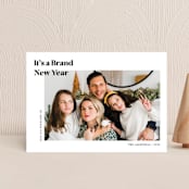 "at home" - Holiday Cards in Snow by That Girl Press - Front
