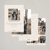 "Merrier by the Minute" - Holiday Cards in Coal by Up Up Creative - Back of Card Options