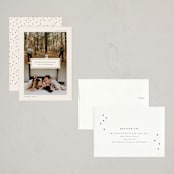 "Merrier by the Minute" - Holiday Cards in Coal by Up Up Creative - Assembled