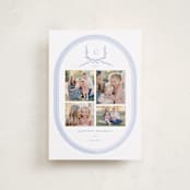 "Festive Monogram" - Holiday Cards in Frost by Corinne Malesic - Front