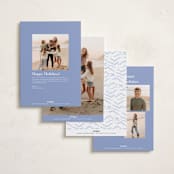 "Festive Monogram" - Holiday Cards in Frost by Corinne Malesic - Back of Card Options