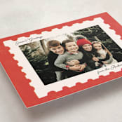 "Risograph Stamp" - Holiday Cards in Cherry by Sabrina Excene - Detail