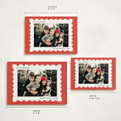 "Risograph Stamp" - Holiday Cards in Cherry by Sabrina Excene - Formats Available