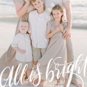 "All is Bright" - Holiday Cards in Frost by Pink House Press - Detail