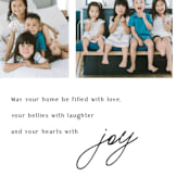 "Filled with joy" - Holiday Cards in Coal by Kelly Williams - Detail