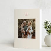 "Traditional Peace" - Holiday Cards in Cranberry by Baumbirdy - Folded Card