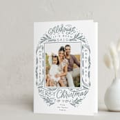 "Many Times Many Ways" - Holiday Cards in Slate by Alethea and Ruth - Folded Card
