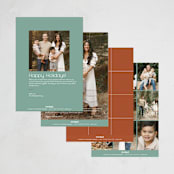 "Year in Review" - Holiday Cards in Retro by elithing - Back of Card