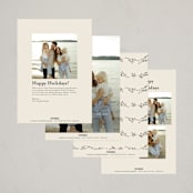 "Leafy Border" - Holiday Cards in Vanilla by Emily Sabol Goss - Back of Card Options