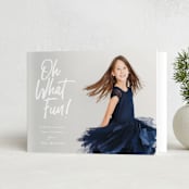 "Fun Times" - Holiday Cards in Snowfall by Rebecca Rueth - Folded Card