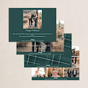 "The Family" - Holiday Cards in Spruce by Lea Delaveris - Back of Card Options