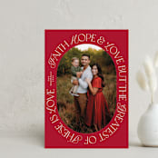 "Greatest Love" - Holiday Cards in Candied Apple by Beth Schneider - Front