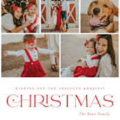 "Merriest of All" - Holiday Cards in Red Stocking by Oscar and Emma - Karly Depew - Detail
