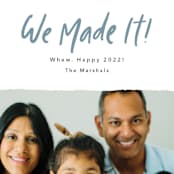 "We Made It!" - Holiday Cards in Moonstone by Kelsey Mucci - Detail