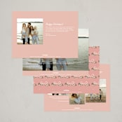 "Ribbonly Frame" - Holiday Cards in Blush by Itsy Belle Studio - Back of Card Options