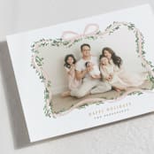 "Ribbonly Frame" - Holiday Cards in Blush by Itsy Belle Studio - Detail