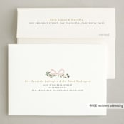 "Ribbonly Frame" - Holiday Cards in Blush by Itsy Belle Studio - FREE Recipient Addressing