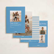 "Bari" - Holiday Cards in Pond by Megan Davis - Back of Card Options