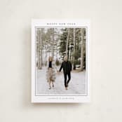 "Minimalist Frame" - Holiday Cards in Snow by Nicole Walsh - Front