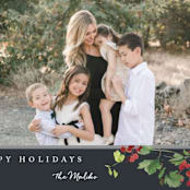"Festive Ivy" - Holiday Cards in Midnight by Kelly Ventura - Detail