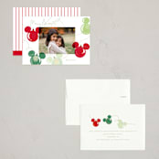 "Mickey Lights" - Holiday Cards in Moss by Baumbirdy - Assembled
