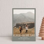 "Heaven + Nature" - Holiday Cards in Ash by Melissa Egan of Pistols - Front