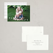 "Happy moments" - Holiday Cards in Cotton by Stacey Meacham - Assembled