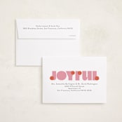 "pop joy" - Holiday Cards in Candied Grapefruit by Lori Wemple - FREE Recipient Addressing
