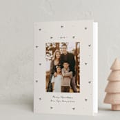 "Little bows" - Holiday Cards in Vanilla by Lea Delaveris - Folded Card