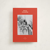 "hued mat" - Holiday Cards in Persimmon by Carrie Moradi - Front