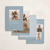 "Heath" - Holiday Cards in Sky by Annie Shapiro - Back of Card Options