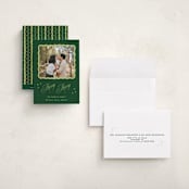 "Squiggle and Stars" - Holiday Cards in Forest by Lauren Jopling - Assembled
