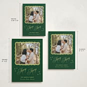"Squiggle and Stars" - Holiday Cards in Forest by Lauren Jopling - Formats Available