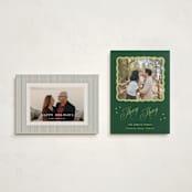 "Squiggle and Stars" - Holiday Cards in Forest by Lauren Jopling - Photo Orientation Options