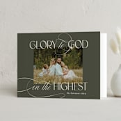 "In the Highest" - Holiday Cards in Olive by Heather Cairl - Folded Card
