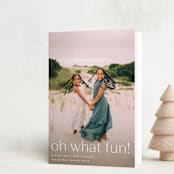 "fun!" - Holiday Cards in Snow by Carolyn Nicks - Folded Card