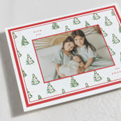 "Little Trees" - Holiday Cards in Candy Cane by Corinne Malesic - Detail