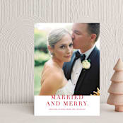 "Married and Merry" - Holiday Cards in Candy by Vanessa Doyle - Front