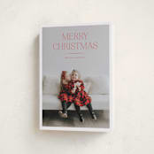 "Red Letter Christmas" - Holiday Cards in Peppermint by Stephanie Hawkes - Folded Card