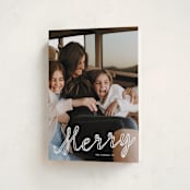 "a merry ribbon" - Holiday Cards in Snow by Lori Wemple - Folded Card
