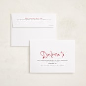 "Christmas script" - Holiday Cards in Cardinal by Sara Hicks Malone - FREE Recipient Addressing