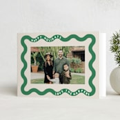 "ricrac" - Holiday Cards in Wreath by Lori Wemple - Folded Card