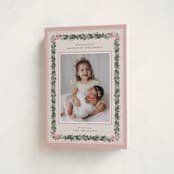 "Sugarpine" - Holiday Cards in Blush by Itsy Belle Studio - Folded Card