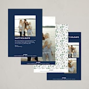 "Festive Vine" - Holiday Cards in Twilight by Susan Moyal - Back of Card Options