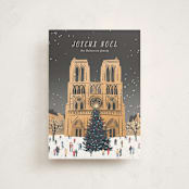 "Notre Dame" - Holiday Cards in Slate by Jamie Alexander - Front