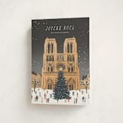 "Notre Dame" - Holiday Cards in Slate by Jamie Alexander - Folded Card