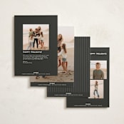 "Haute Holidays" - Holiday Cards in Tuxedo by Lottie Aldarwish - Back of Card Options