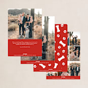 "Good Boy" - Holiday Cards in Crimson by J. Dario Design Co. - Back of Card Options