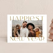"Merriest&Bright" - Holiday Cards in Golden by Ana de Sousa - Front